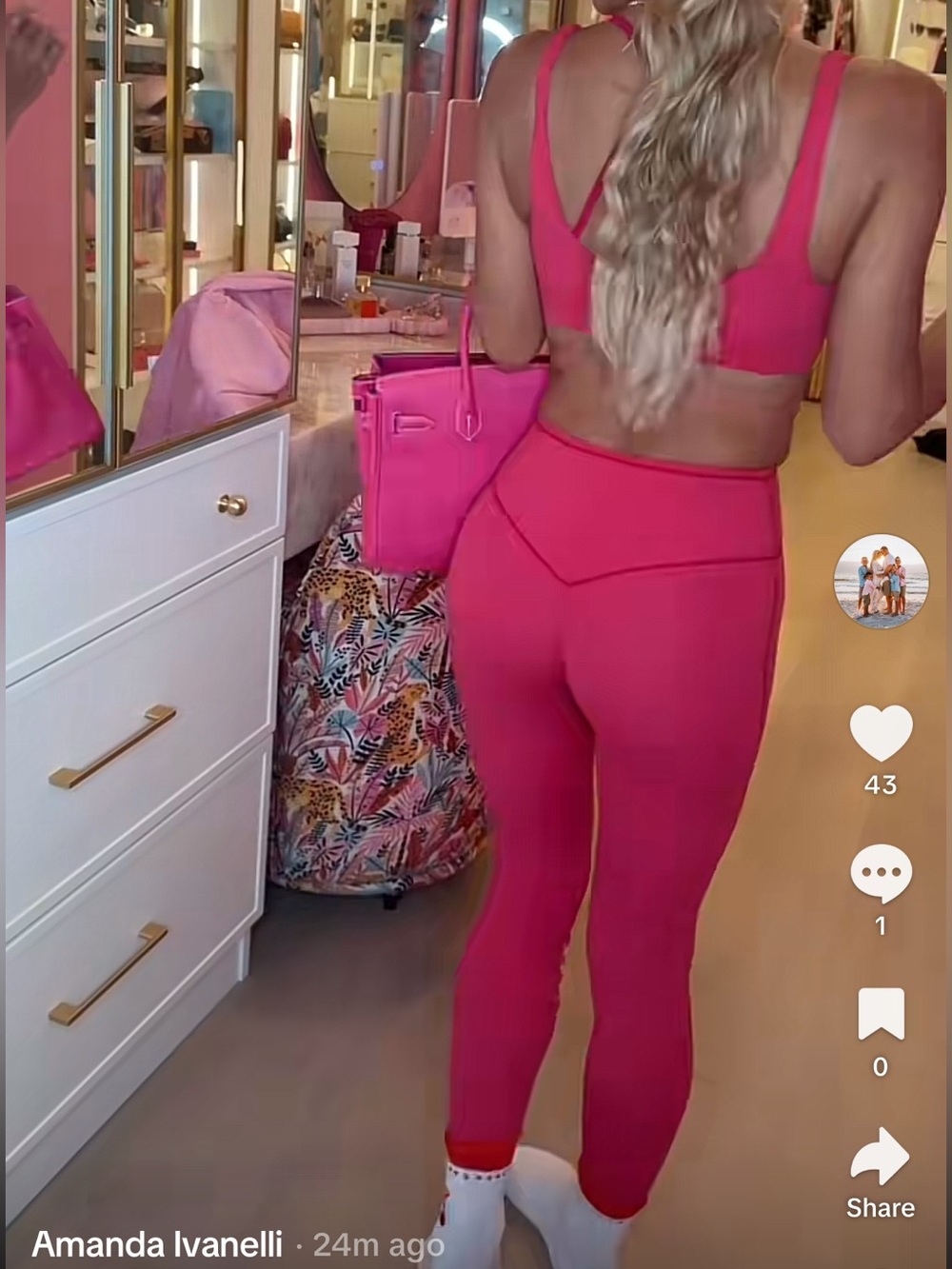 Fabletics Khloe Pink Set Leggings + Sports Bra Small - Picture 2 of 8